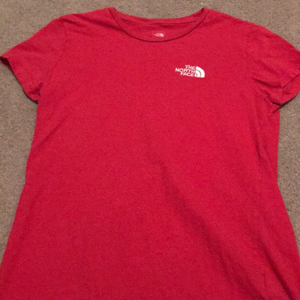 Pink North Face short sleeve shirt